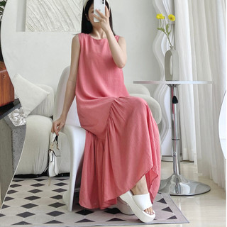 Đầm maxi dáng dài form suông đuôi cá cộc tay