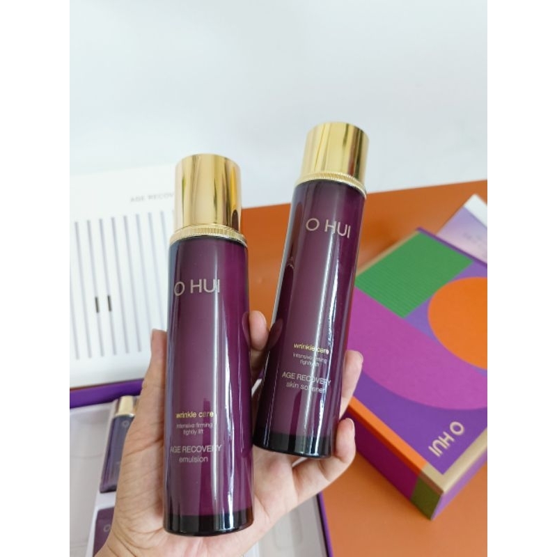 SET OHUI TÍM BABY COLLAGEN hoa hồng, sữa dưỡng, tinh chất, mặt và mắt