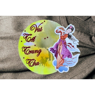 Biển "Vầng trăng Vui Tết Trung Thu + Chị Hằng) trang trí Trung thu