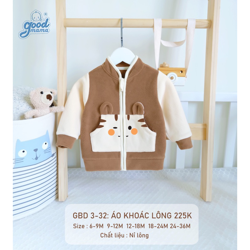 Áo khoác phao lót nỉ lông cho bé trai bé gái ấm áp mềm mại mùa đông chính hãng mẫu mới