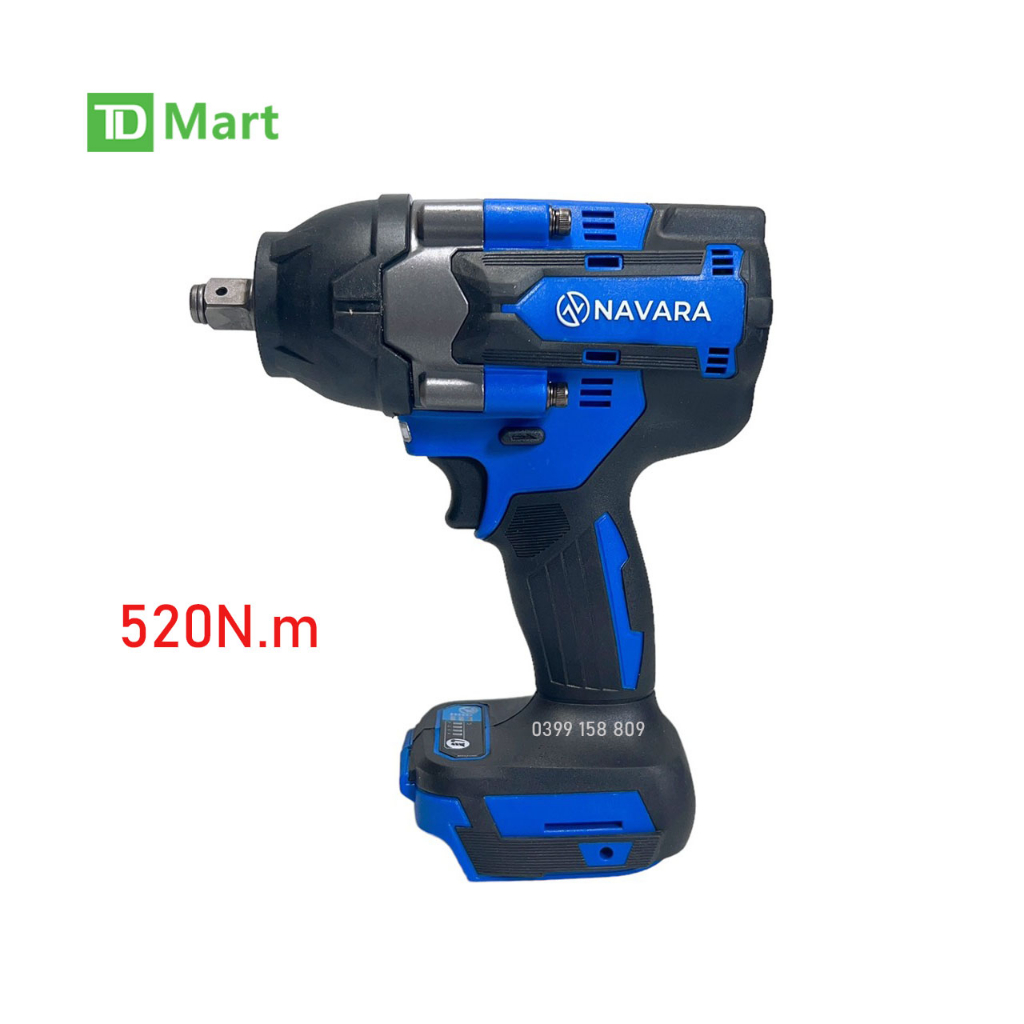 Thân Máy Siết Bulong NAVARA 6004 Lực Siết 520N.m 4 Cấp Lực Chân Pin Phổ Thông