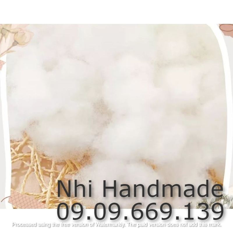Bông gòn nhân tạo nhồi lõi gối, 200g bông gòn nhồi thú bông cao cấp mềm mượt