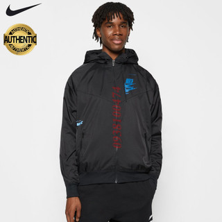 Áo khoác dù nam Nike chính hãng 2 lớp có mũ trùm đầu chất vải xịn bên trong lót lớp lưới cách nhiệt