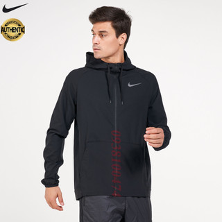 Áo khoác nam Nike chính hãng màu đen 1 lớp nhẹ có nón trùm đầu vải dù xịn