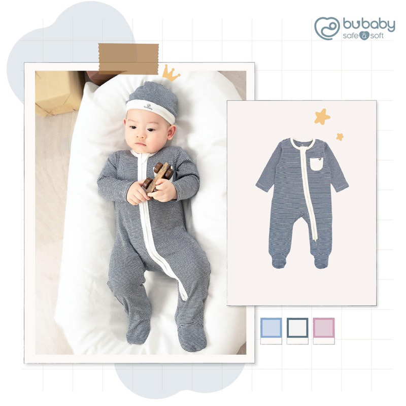 bộ body dài bu baby vải sợi tre mềm mại ( ko mũ)