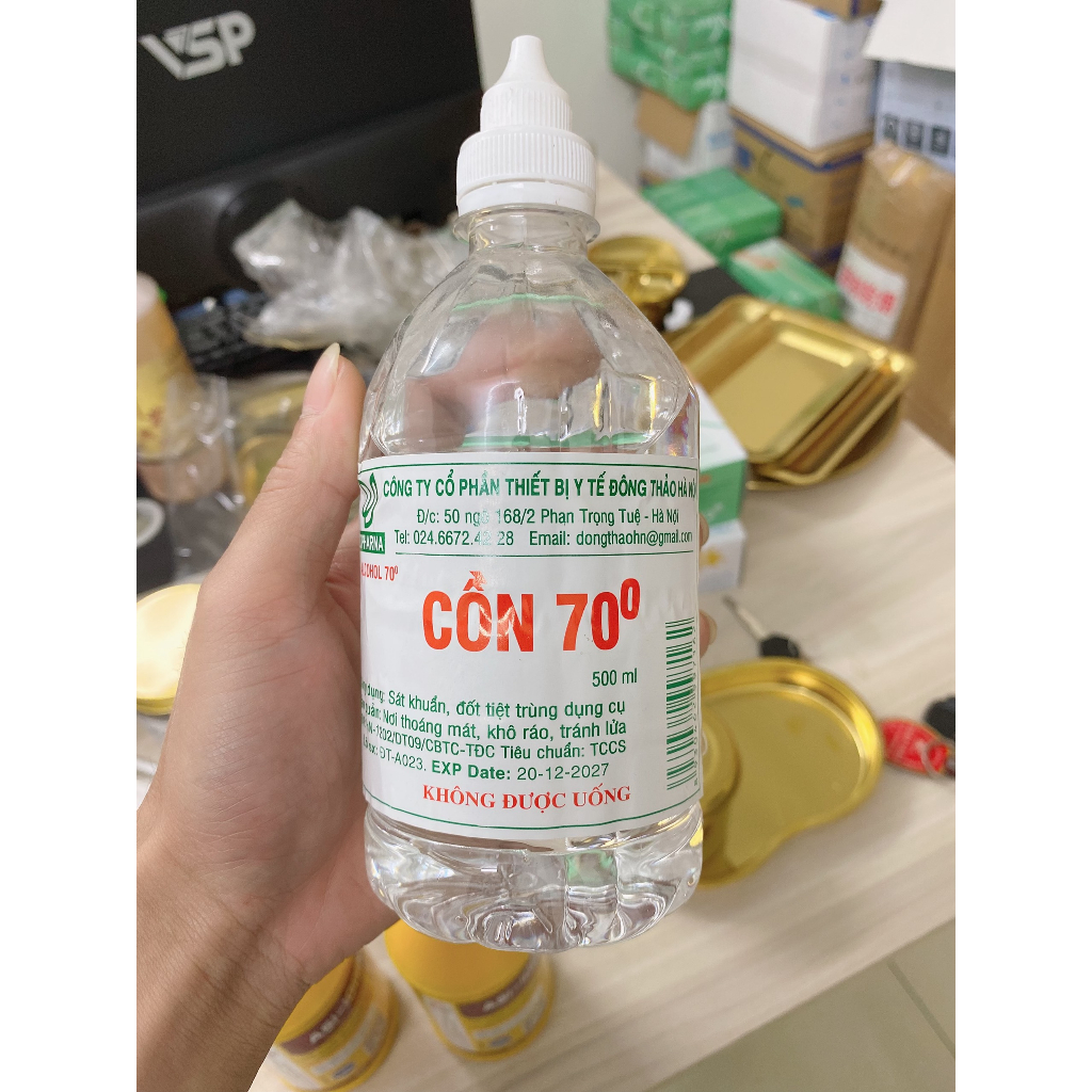 Dung dịch sát khuẩn cồn vàng povidone iodine 10% chai 500ml