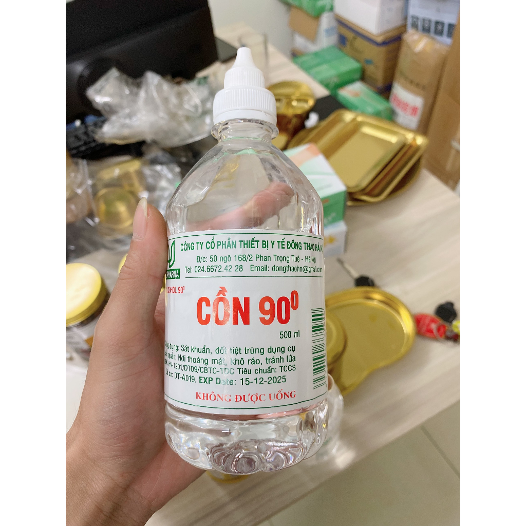 Dung dịch sát khuẩn cồn vàng povidone iodine 10% chai 500ml