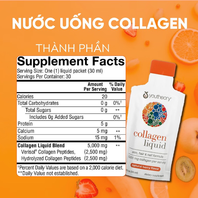 Collagen Youtheory Liquid Mỹ bổ sung 5000mg