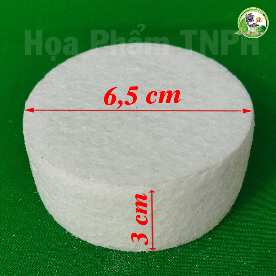 Đế Xốp Kê Tráp Nước Ngọt Lon Bia Kích Thước Đường Kính 6,5 cm Cao 3 cm Màu Trắng Thích Hợp Làm Đồ Thủ Công DIY Kê Giỏ