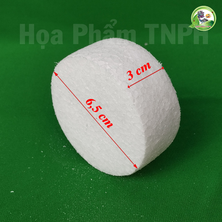 Đế Xốp Kê Tráp Nước Ngọt Lon Bia Kích Thước Đường Kính 6,5 cm Cao 3 cm Màu Trắng Thích Hợp Làm Đồ Thủ Công DIY Kê Giỏ