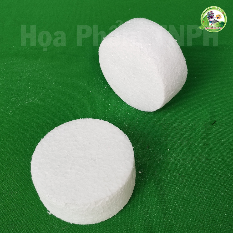 Đế Xốp Kê Tráp Nước Ngọt Lon Bia Kích Thước Đường Kính 6,5 cm Cao 3 cm Màu Trắng Thích Hợp Làm Đồ Thủ Công DIY Kê Giỏ