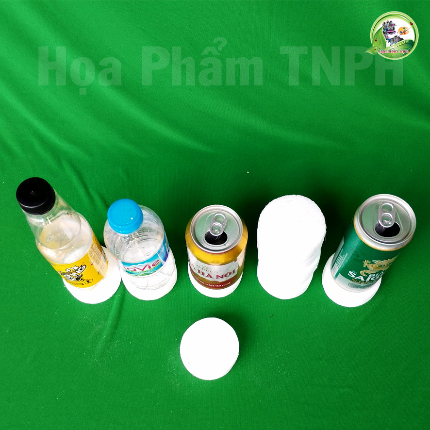 Đế Xốp Kê Tráp Nước Ngọt Lon Bia Kích Thước Đường Kính 6,5 cm Cao 3 cm Màu Trắng Thích Hợp Làm Đồ Thủ Công DIY Kê Giỏ