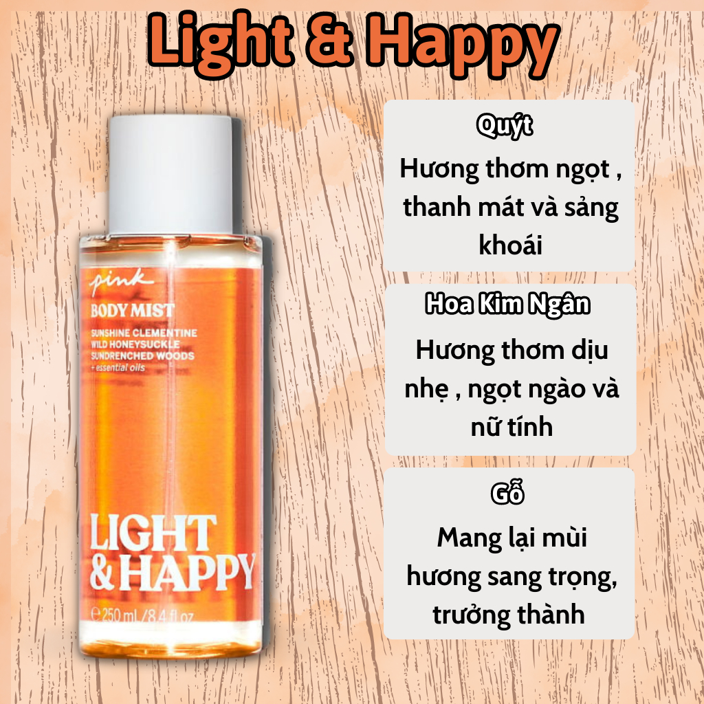 Body Mist Victoria Secret Chính Hãng Pink, Xịt Thơm Body Toàn Thân Victoria Secret Hương Nước Hoa 250ml