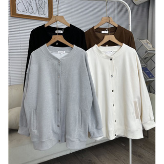 Áo khoác bomber nỉ nhung tăm cúc bấm the.sweaterweather TSW (ảnh thật)