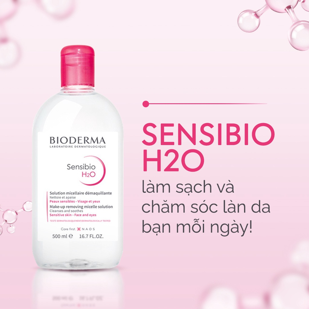 Nước Tẩy Trang Biodermal 500ml Của Pháp Chính Hãng Tẩy Trang Cho Da Dầu Mụn Và Da Nhạy Cảm Da Thường