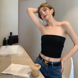 Áo ống nữ không viền áo tube quây cup ngực chất thun tăm co giãn ôm dáng loại ngắn, dài ( Ảnh thật )