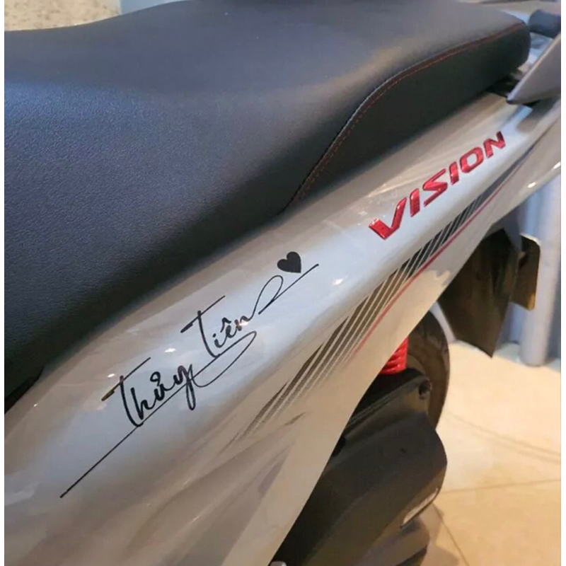 TEM DÁN XE CHỮ KÝ THEO TÊN