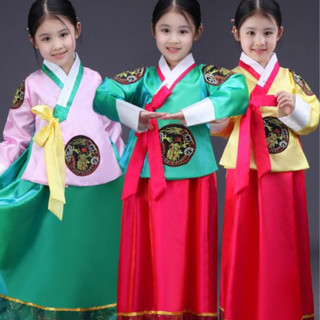 🍄 trang phục truyền thồng hàn quốc hanbok cho bé gái. bộ hanbook trẻ em. hanbox + hoa cài đầu