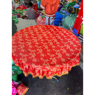 khăn bàn tròn,thảm bàn tròn dúng viền nhiều màu