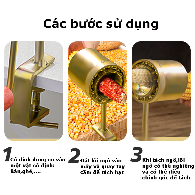 Dụng cụ tách hạt ngô siêu nhanh tiện dụng trong gia đình làm nông nghiệp kích thước nhỏ mang đi tiện lợi