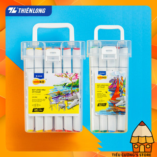 Bút dạ màu - 24 màu và 12 màu thiên long colokit art marker am-c001 am-c002