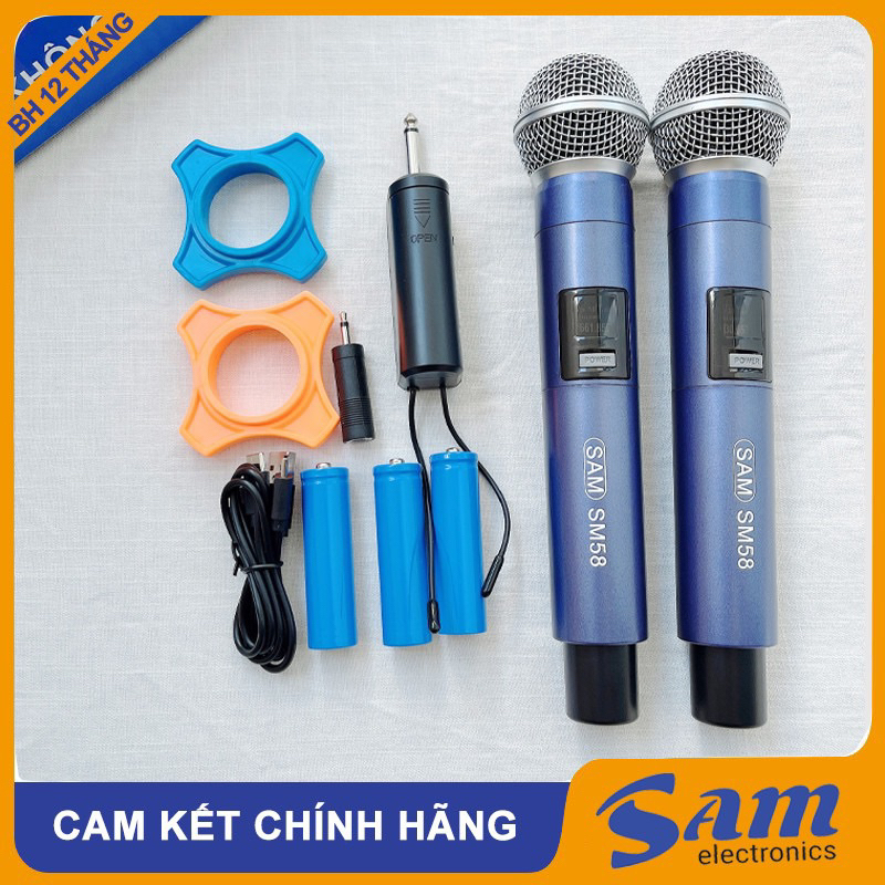 MIC KHÔNG DÂY ĐA NĂNG SAM SM58 dành cho mọi thiết bị karaoke