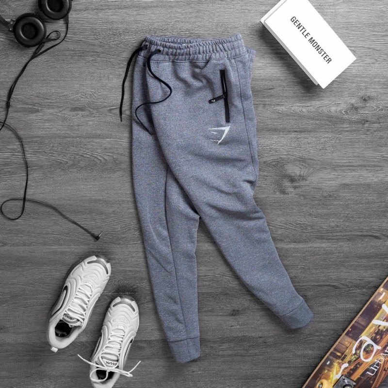 Quần Dài Tập Gym Nam Xưởng May Đồ Gym Thun Poly 2 Da Logo Thêu Sắt Nét
