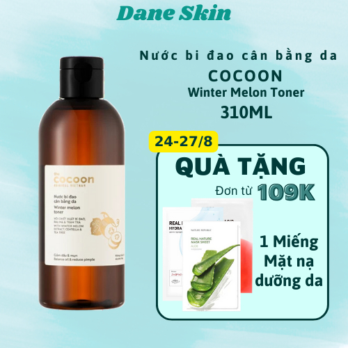 Nước Bí Đao Cân Bằng Da ( Toner ) Cocoon 310Ml Big Size - Giúp Làm Sạch Và Cấp Ẩm Cho Làn Da