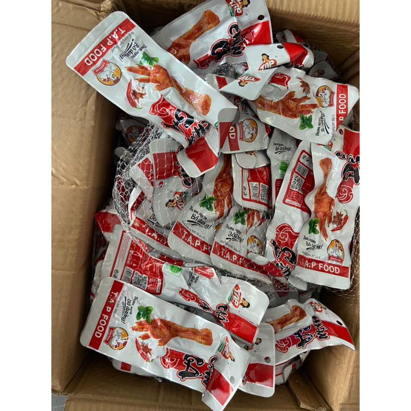 Chân gà cay TapFood chân lớn 50g-Đồ ăn vặt chân gà cay tứ xuyên tương thơm ủ vị ăn liền.