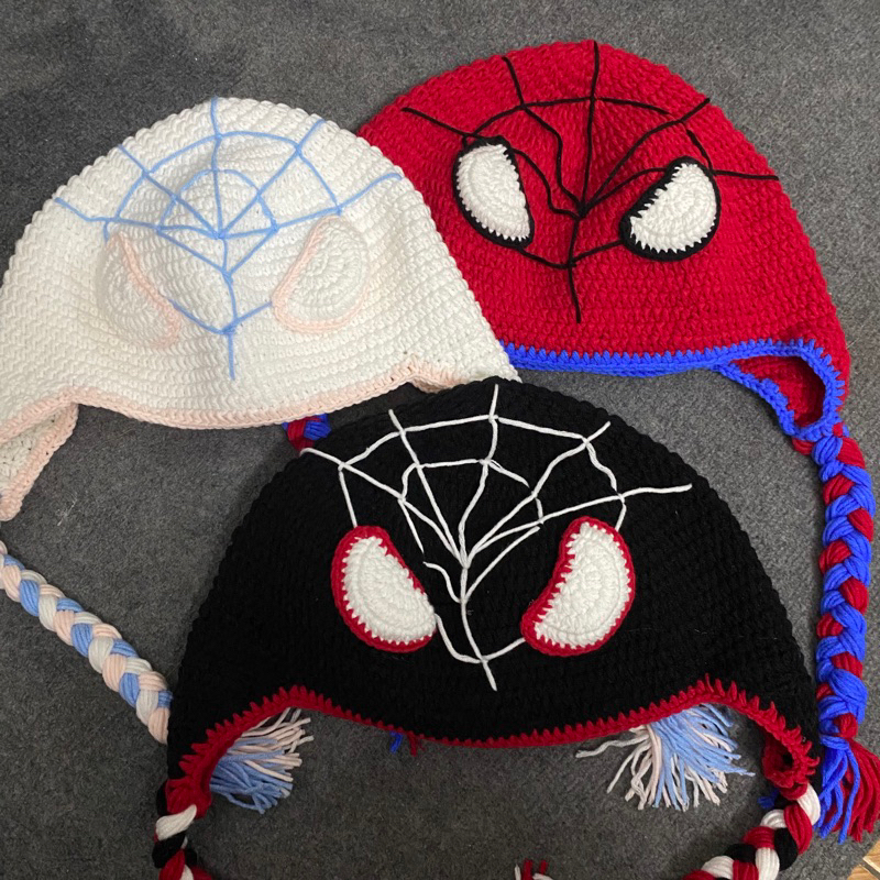 Mũ Spider Man len móc Y2K form rộng cực kì xinh/ mẫu y hình-sai mẫu hoàn tiền