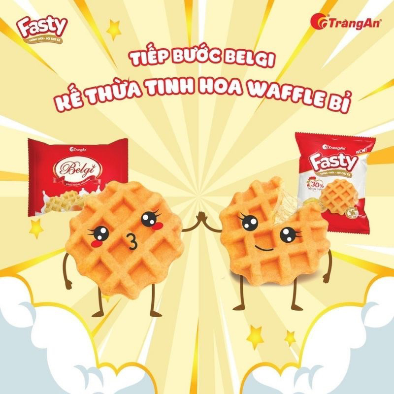 Bánh Fasty Tràng An Trứng tươi - Sợi Thịt Gà 6 gói / 1 túi x 156g