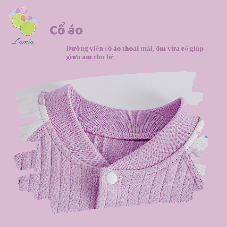 Body dai tay thu đông chất cotton dày dặn họa tiết đáng yêu cho bé trai bé gái sơ sinh 𝟐𝟓𝐁𝐃𝐃