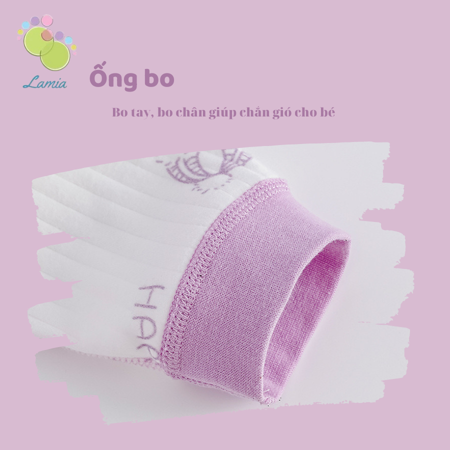 Body dai tay thu đông chất cotton dày dặn họa tiết đáng yêu cho bé trai bé gái sơ sinh 𝟐𝟓𝐁𝐃𝐃