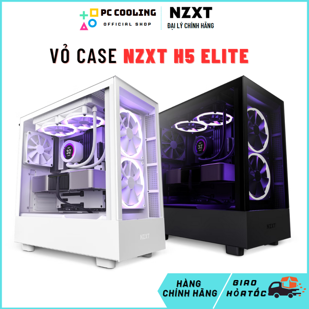Vỏ Case NZXT H5 Elite Black / White