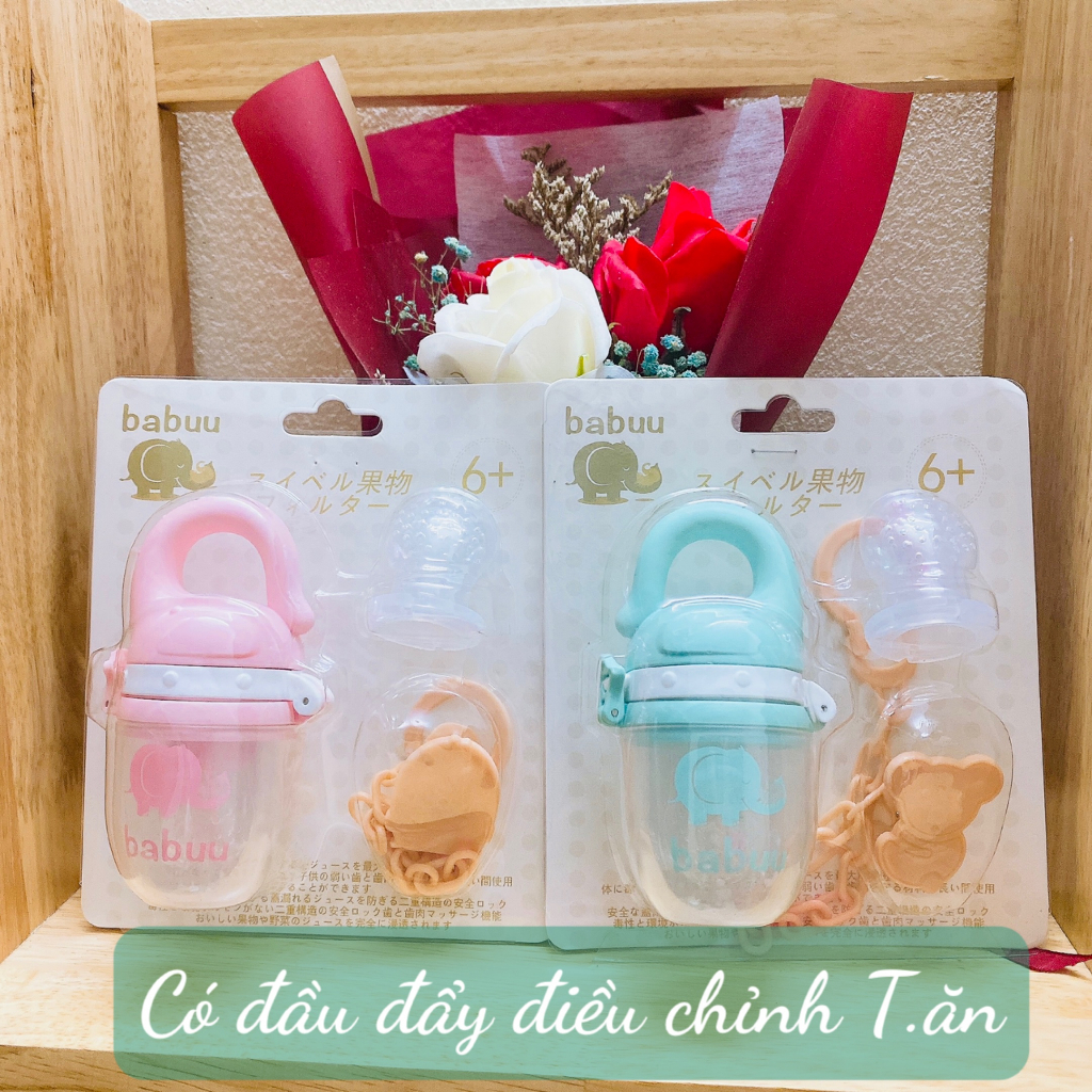 TÚI NHAI ĂN DẶM CHỐNG HÓC 3 NÚM NHAI CAO CẤP BABUU NHẬT BẢN