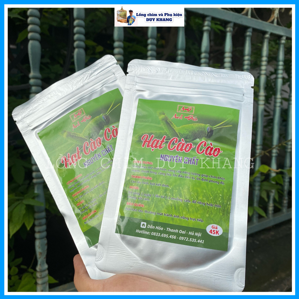 Hạt cào cào cho chim chào mào, khuyên, chòe, mi cao cấp - Hạt cào cào sấy thay thế mồi tươi cho chim 100g