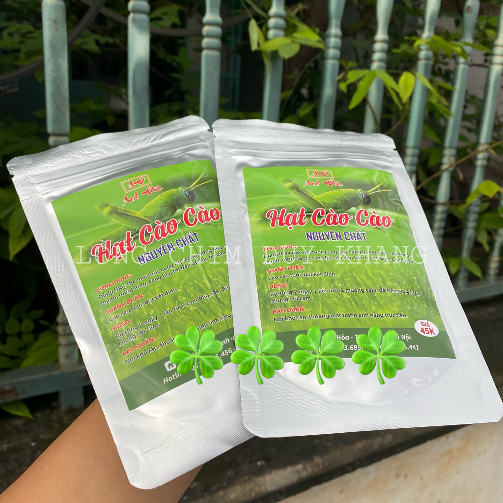 Hạt cào cào cho chim chào mào, khuyên, chòe, mi cao cấp - Hạt cào cào sấy thay thế mồi tươi cho chim 100g