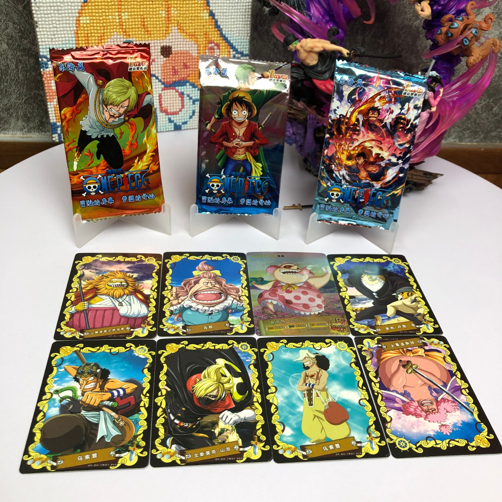 1 Pack Dragon Ball, Naruto, One Piece, Demon Slayer - Thẻ Nhân Ngẫu Nhiên Đẹp