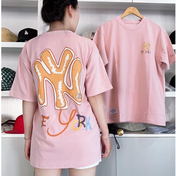 Áo thun New Era NewYork LA logo in Unisex nam nữ vải mịn Hàn Quốc
