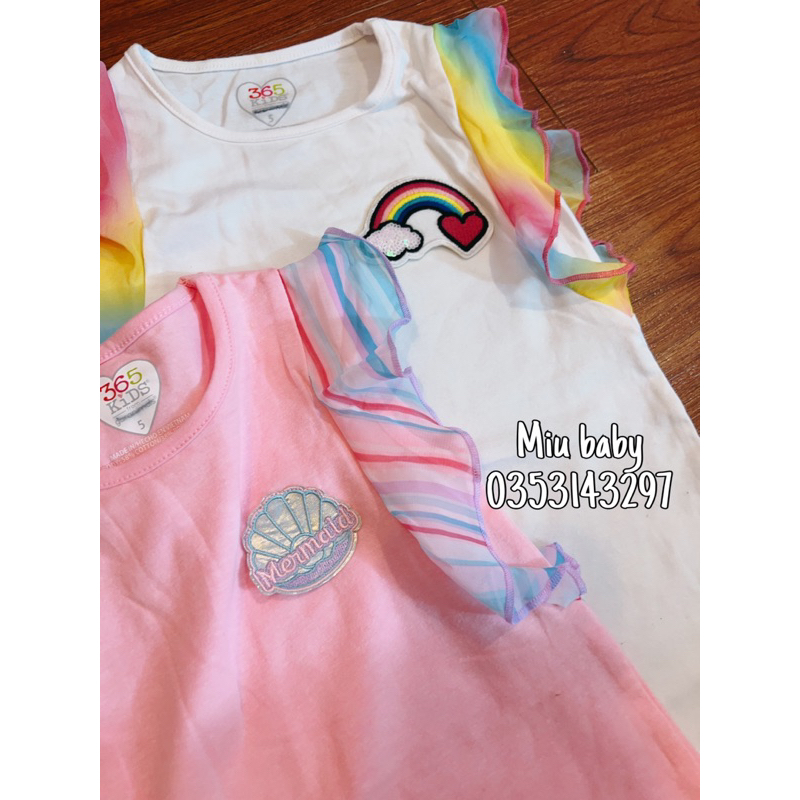 Áo sát nách tiên cá bé gái 2 màu xuat du