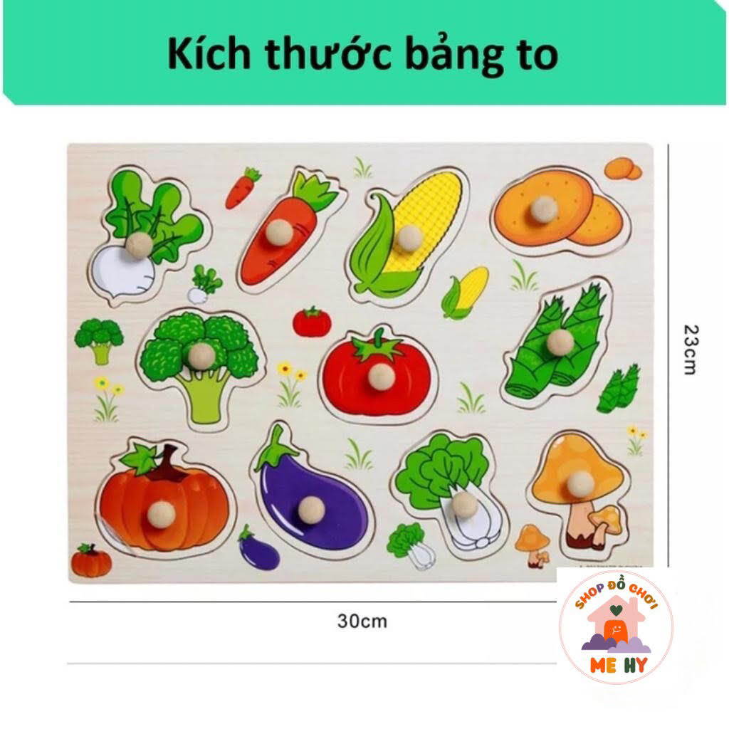 Bảng Gỗ Ghép Hình Có Núm Thông Minh Cho Bé Giúp Con Phát Triển Tư Duy Vượt Bậc - Shop Mẹ Hy