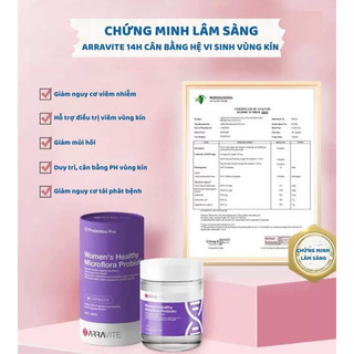 Viên Vi Sinh Phụ Khoa Arravite - Men Dạng Viên Uống Giúp Các Vấn Đề Về Ngứa Ngáy Viêm Nhiễm Cho Cơ Thể