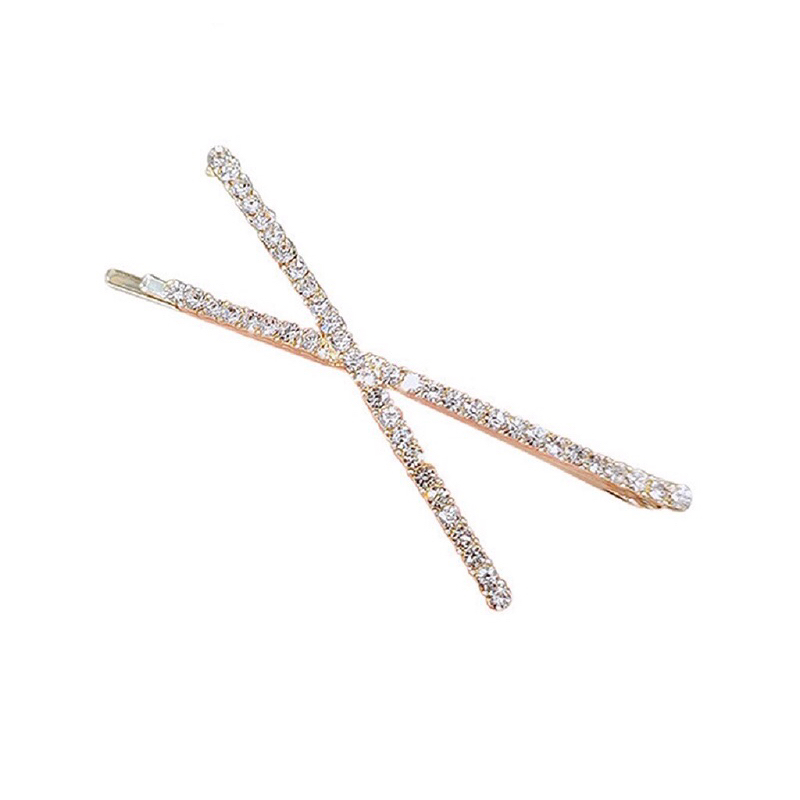 Kẹp chéo đính hạt lấp lánh ánh kim xinh chụp ảnh đẹp