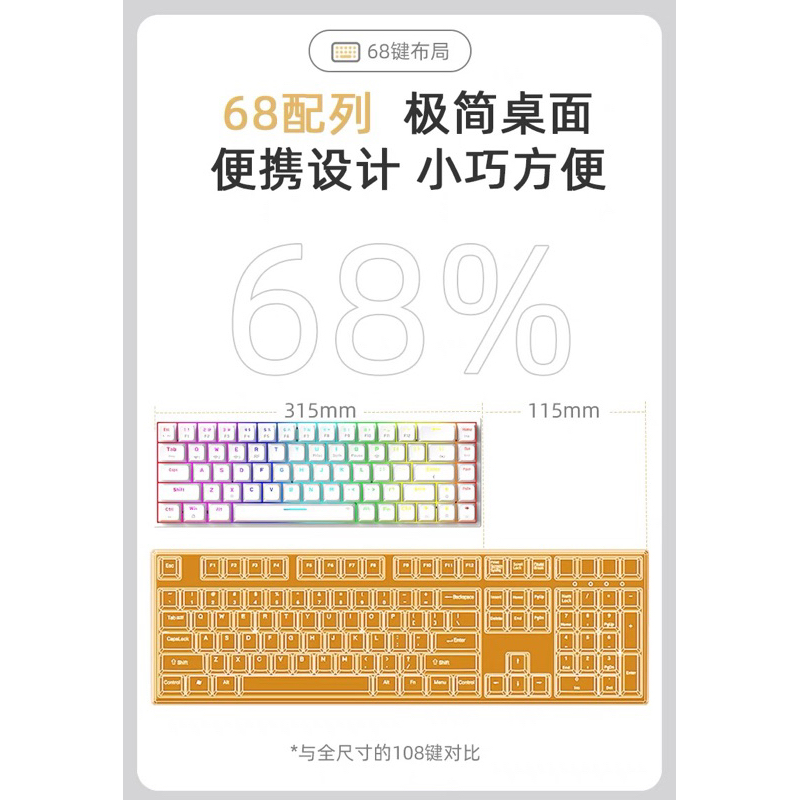 BÀN PHÍM CƠ 𝐂𝟎𝟔𝟖 𝟑𝐌𝐎𝐃𝐄 / 𝐇𝐎𝐓𝐒𝐖𝐀𝐏 𝟓𝐏𝐈𝐍 / 𝐋𝐄𝐃 𝐑𝐆𝐁