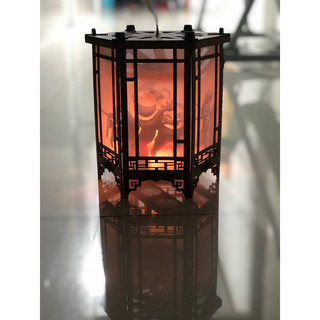 Lồng đèn kéo quân gỗ 24cm
