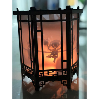 Lồng đèn kéo quân gỗ 24cm