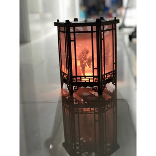 Lồng đèn kéo quân gỗ 24cm
