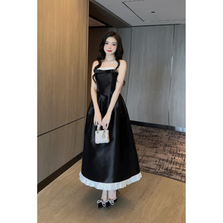 Đầm cúp ngực nơ phối chân xếp ly có mút ngực Freesize Hari Fashion - SR190