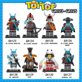 [Một con] Đồ chơi ghép Ninja : Minifigure ninja các nhân vật hồ ly samurai akita rắn PRCK GA123 - GA130