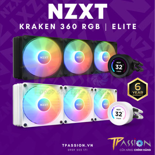 Tản nhiệt nước aio cpu nzxt kraken elite 360 rgb / 360 rgb - chính hãng bh 6 năm